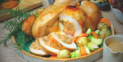Festive Chicken Relleno with Rosemary Gravy