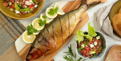 Grilled Milkfish with Red Rice Salad